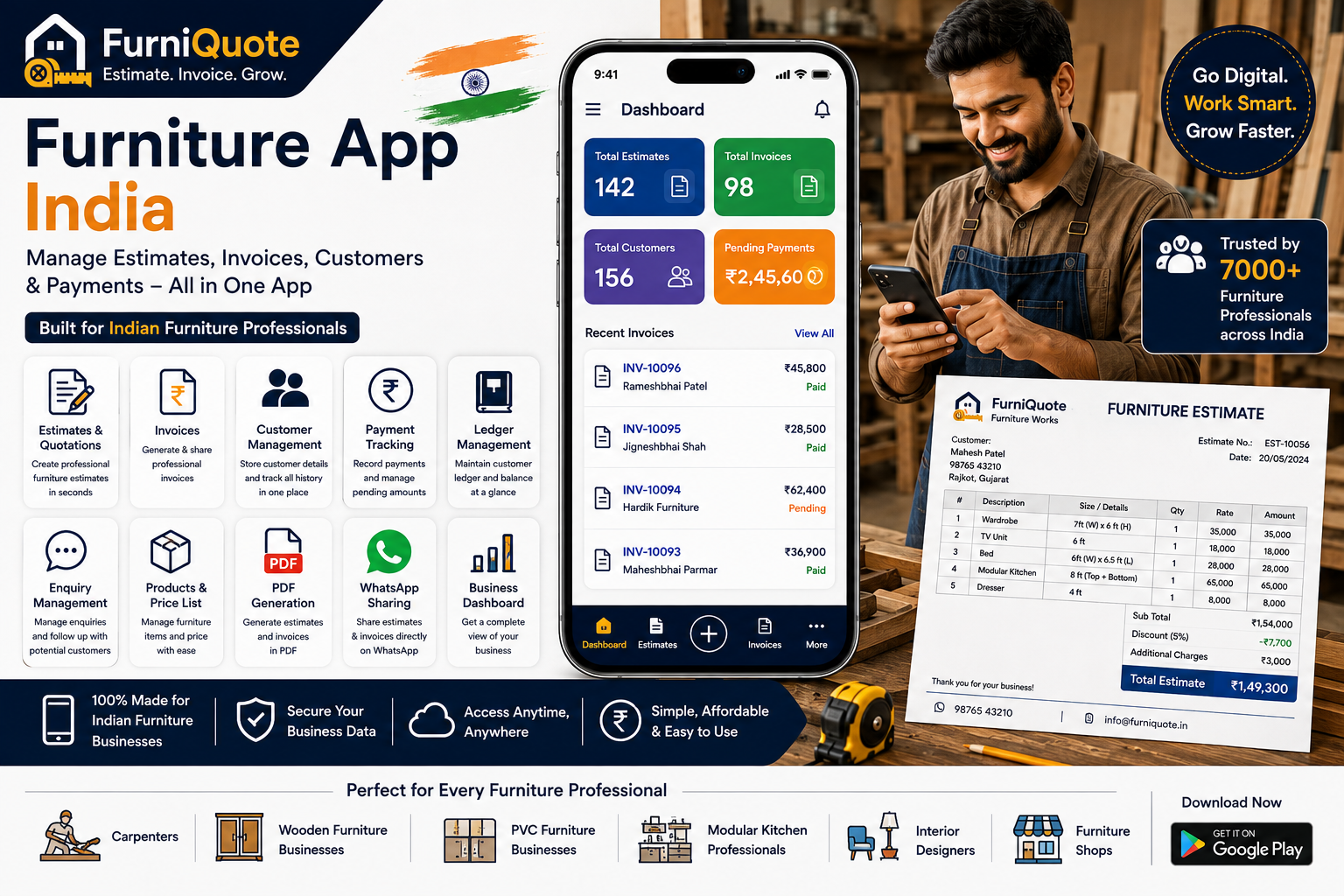 Furniture App India: Manage Your Furniture Business Digitally