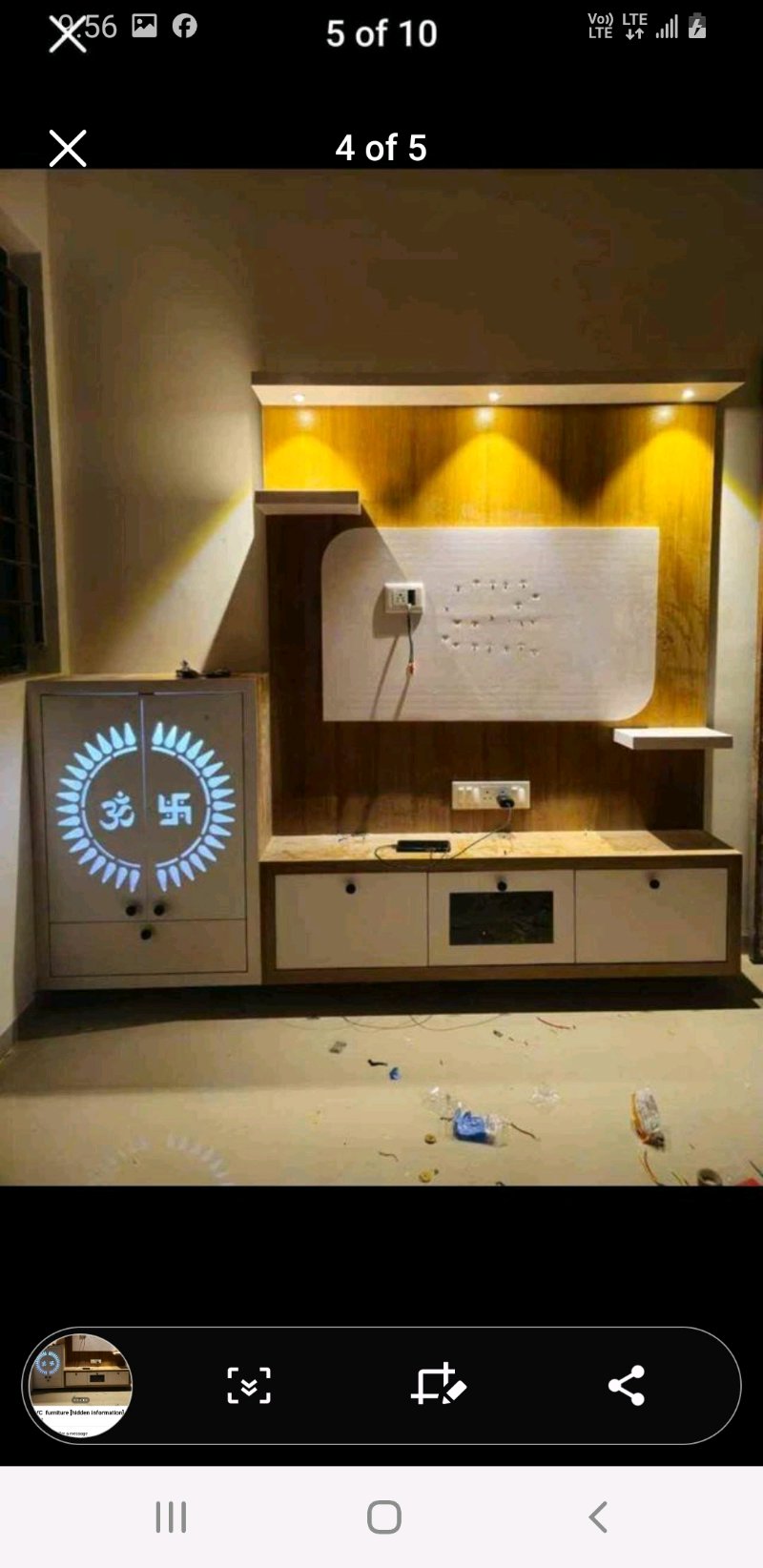 PVC Studio PVC Furniture - Tv Unit With Tample: 1783531920382_compressed in Rajkot